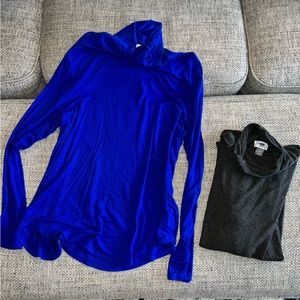 Blue and Gray Old Navy Cotton Turtle Neck